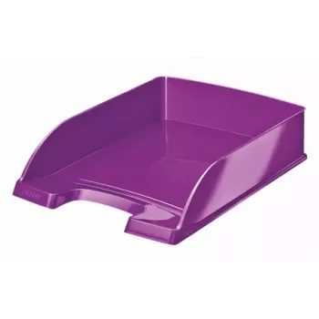 Leitz Letter tray WOW, Plastic, Purple, A4, Envelope, Letter, Note, Paper, 242 x 330 x 60 mm, 255 x 357 x 70 mm