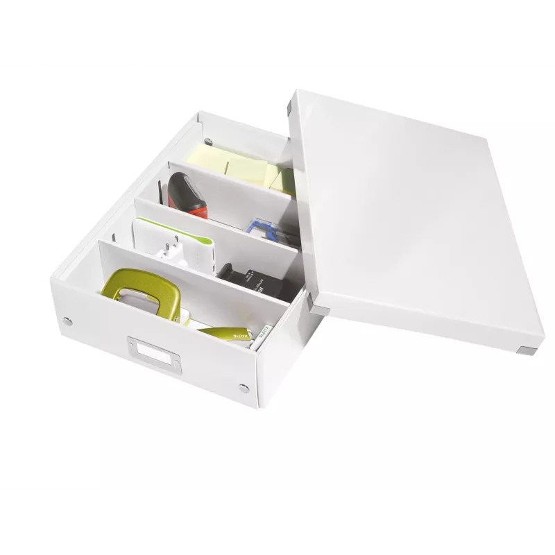 Leitz Click & Store WOW Medium Organiser Box, White, Carton, 880 g