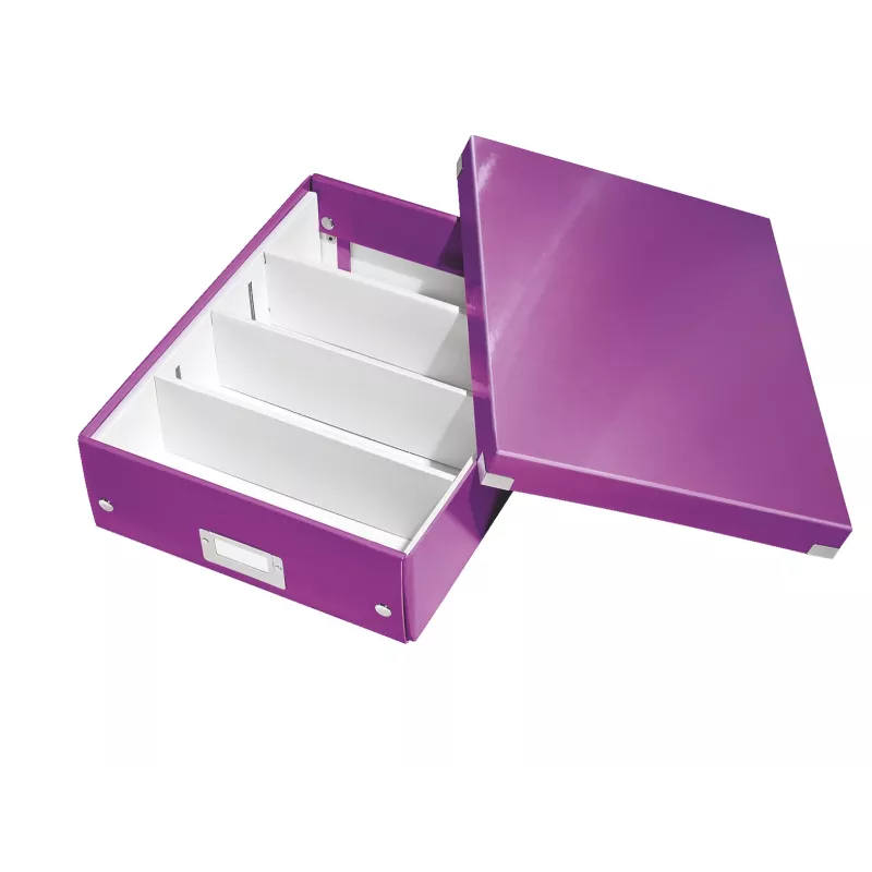 Leitz Click & Store WOW Medium Organiser Box, Purple, Carton, 880 g