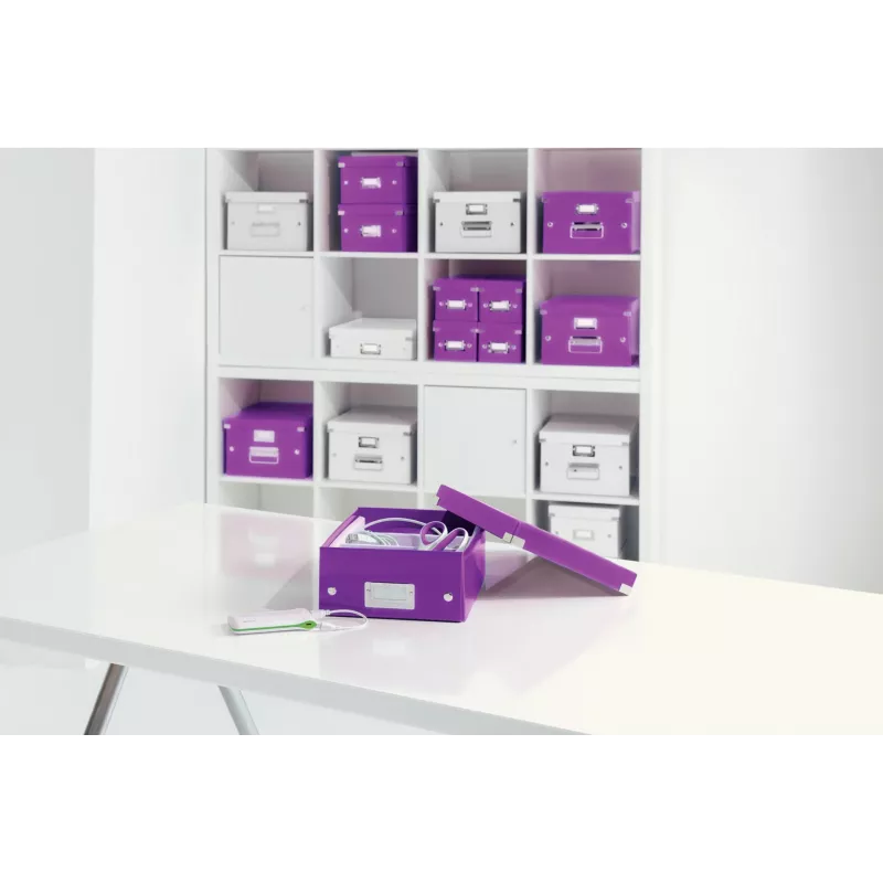 Leitz Click & Store WOW Medium Organiser Box, Purple, Carton, 880 g
