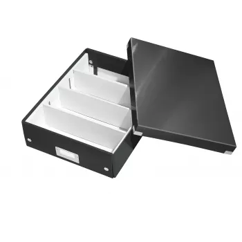 Leitz Click & Store WOW Medium Organiser Box, Black, Carton, 880 g