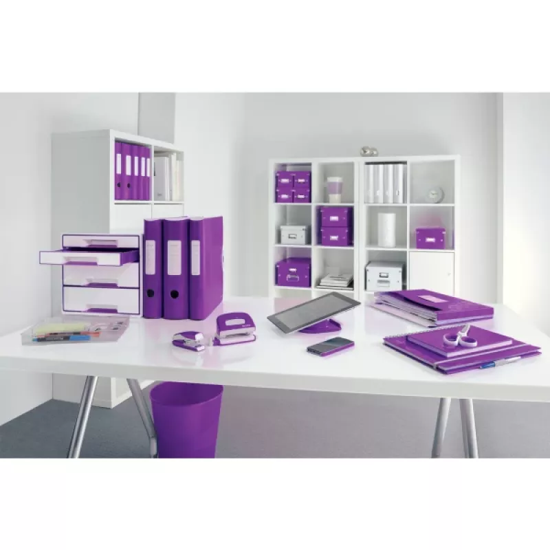 Leitz Lever Arch File Active PP WOW A4/80mm, A4, Polyfoam, Violet, 500 sheets, 80 g/m², 8.2 cm