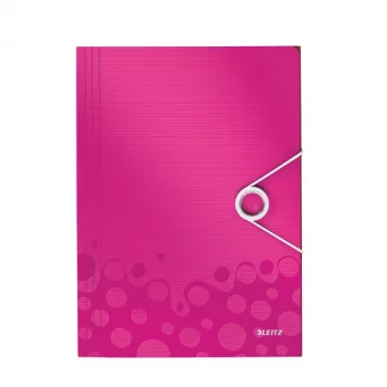 Leitz 3-Flap Folder WOW PP A4, A4, Polypropylene (PP), Pink, Portrait, 150 sheets, 235 mm