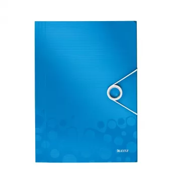 Leitz 3-Flap Folder WOW PP A4, A4, Polypropylene (PP), Blue, Metallic, Portrait, 150 sheets, 235 mm
