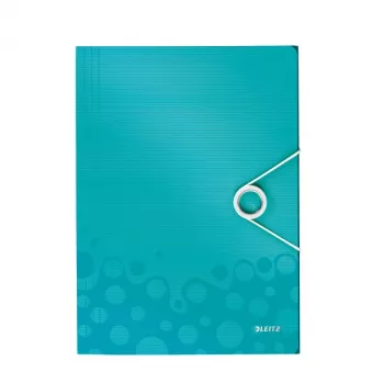 Leitz 3-Flap Folder WOW PP A4, A4, Polypropylene (PP), Blue, Metallic, Portrait, 150 sheets, 235 mm