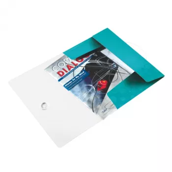 Leitz 3-Flap Folder WOW PP A4, A4, Polypropylene (PP), Blue, Metallic, Portrait, 150 sheets, 235 mm