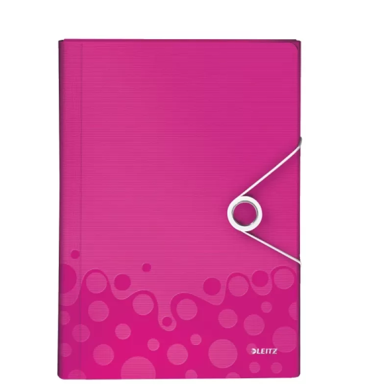 Leitz Project File WOW PP, Conventional file folder, A4, Polypropylene (PP), Metallic, Pink, 200 sheets, 254 mm