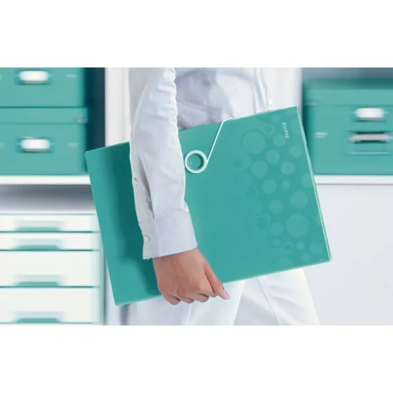 Leitz Project File WOW PP, Conventional file folder, A4, Polypropylene (PP), Turquoise, 200 sheets, 254 mm