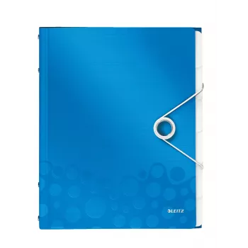 Leitz Divider Book WOW PP 6 tabs, A4, Polypropylene (PP), Blue, Metallic, 200 sheets, 260 mm, 17 mm