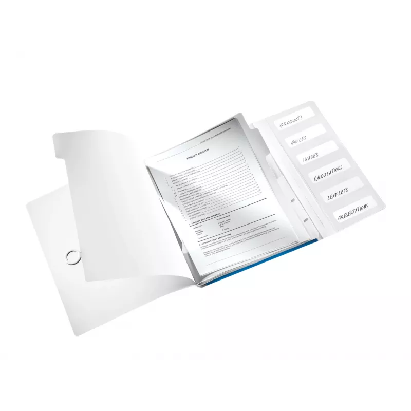 Leitz Divider Book WOW PP 6 tabs, A4, Polypropylene (PP), Blue, Metallic, 200 sheets, 260 mm, 17 mm