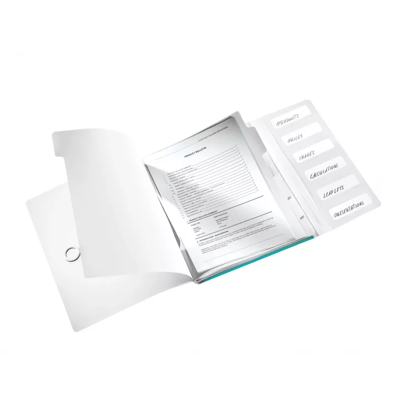 Leitz Divider Book WOW PP 6 tabs, A4, Polypropylene (PP), Blue, Metallic, 200 sheets, 260 mm, 17 mm