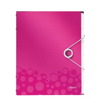 Leitz Divider Book WOW PP 12 tabs, A4, Polypropylene (PP), Metallic, Pink, 200 sheets, 265 mm, 17 mm