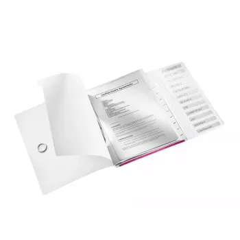 Leitz Divider Book WOW PP 12 tabs, A4, Polypropylene (PP), Metallic, Pink, 200 sheets, 265 mm, 17 mm