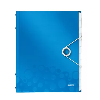 Leitz Divider Book WOW PP 12 tabs, A4, Polypropylene (PP), Blue, Metallic, 200 sheets, 265 mm, 17 mm