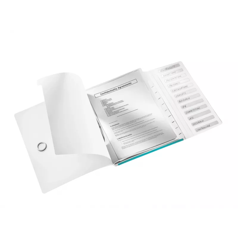 Leitz Divider Book WOW PP 12 tabs, A4, Polypropylene (PP), Blue, Metallic, 200 sheets, 265 mm, 17 mm