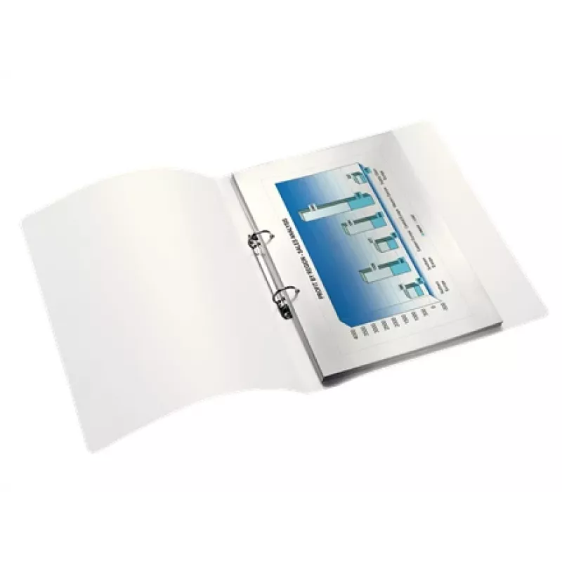 Leitz Ringbinder WOW PP A4 2RR/25mm, A4, Round ring, Polypropylene (PP), Blue, Metallic, White, 190 sheets