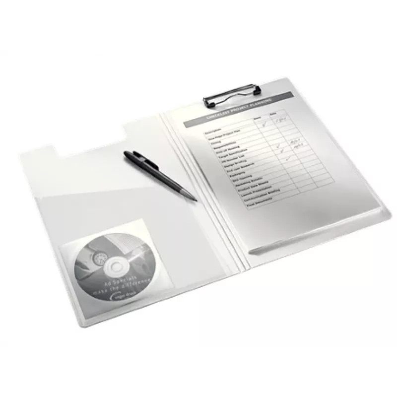 Leitz Clipboard with cover WOW, A4, Polyfoam, Pink, 75 sheets, 1 pockets, 230 mm