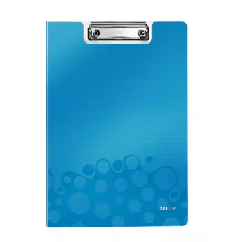 Leitz Clipboard with cover WOW, A4, Polyfoam, Blue, 75 sheets, 1 pockets, 230 mm