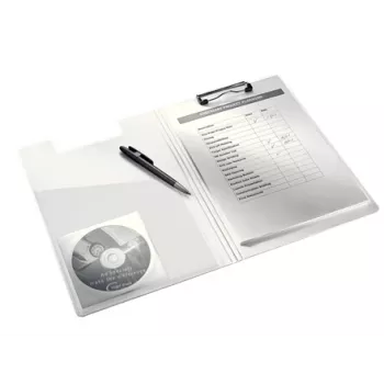 Leitz Clipboard with cover WOW, A4, Polyfoam, Blue, 75 sheets, 1 pockets, 230 mm
