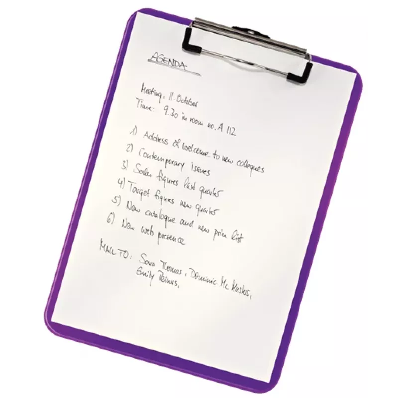 Leitz Clipboard without frontcover WOW, A4, Plastic, Purple, 80 sheets, 228 mm, 320 mm