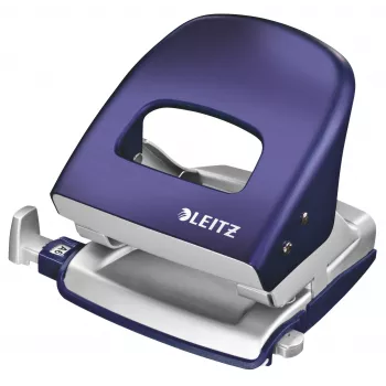 Leitz Hole Punch Style NeXXt, 2-hole 30 sheets Metal, 30 sheets, Blue, 8 cm, A6, 380 g, 107 x 100 x 137 mm