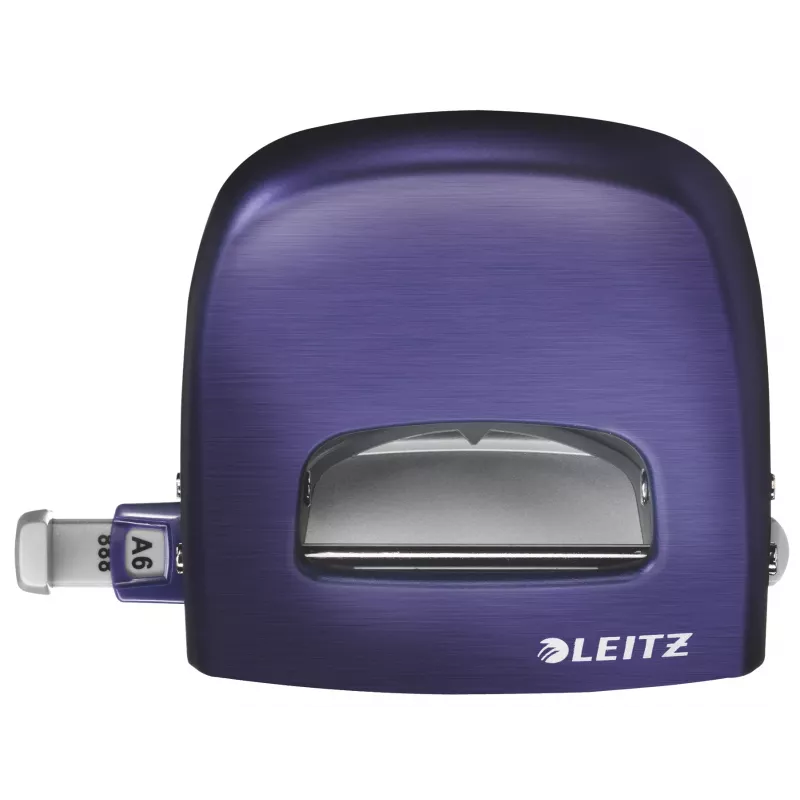 Leitz Hole Punch Style NeXXt, 2-hole 30 sheets Metal, 30 sheets, Blue, 8 cm, A6, 380 g, 107 x 100 x 137 mm
