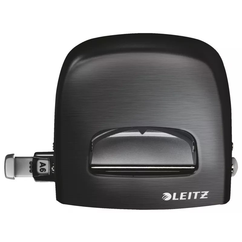 Leitz Hole Punch Style NeXXt, 2-hole 30 sheets Metal, 30 sheets, Black, 8 cm, A4, 380 g, 107 x 100 x 137 mm