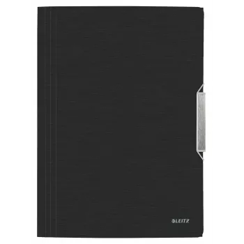 Leitz 3-Flap Folder Style PP A4, A4, Polypropylene (PP), Black, 150 sheets, 80 g/m², Elastic band