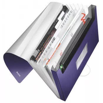 Leitz Expanding Concertina File Style PP, A4, Polypropylene (PP), Blue, 250 sheets, 80 g/m², 6 pockets