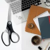 Leitz Titanium Quality Scissors 150 mm, Adult, Straight cut, Single, Black, Metallic, Stainless steel, Titanium