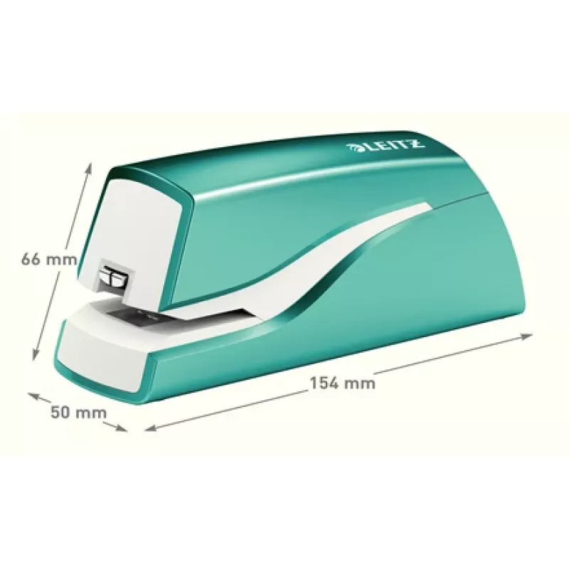 Leitz NeXXt Stapler Battery-powered WOW 5566, 10 sheets, 1 cm, Plastic, Blue, White, Battery, 50 mm