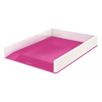 Leitz Letter Tray WOW Dual Colour, Plastic, Metallic, Pink, A4, 267 mm, 336 mm, 49 mm