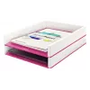 Leitz Letter Tray WOW Dual Colour, Plastic, Metallic, Pink, A4, 267 mm, 336 mm, 49 mm