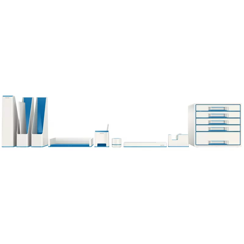 Leitz Letter Tray WOW Dual Colour, Plastic, Blue, Metallic, A4, 267 mm, 336 mm, 49 mm