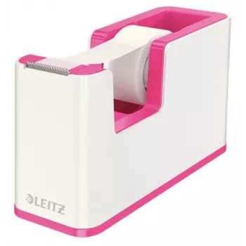 Leitz Tape Dispenser WOW, 1.9 cm, 33 m, Polystyrene, Metallic, Pink, 51 mm, 126 mm