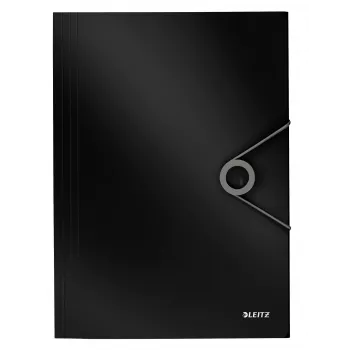 Leitz 3-Flap Folder Solid PP A4, Flap folder, A4, Polypropylene (PP), Black, 150 sheets, 80 g/m²