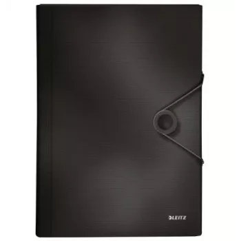 Leitz Project File Solid PP, A4, Polypropylene (PP), Black, 250 sheets, 80 g/m², Elastic band