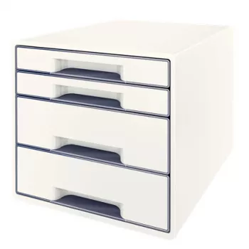 Leitz Drawer Cabinet WOW Cube 4-drawer, 4 drawer(s), Plastic, White, 1 pc(s), 287 mm, 270 mm