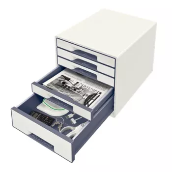 Leitz Drawer Cabinet WOW Cube 5-drawer, 5 drawer(s), Plastic, White, 1 pc(s), 270 mm, 287 mm