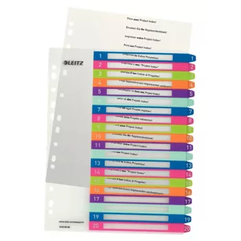 Esselte 1245-00-00 Numeric tab index Polypropylene (PP) Multicolour