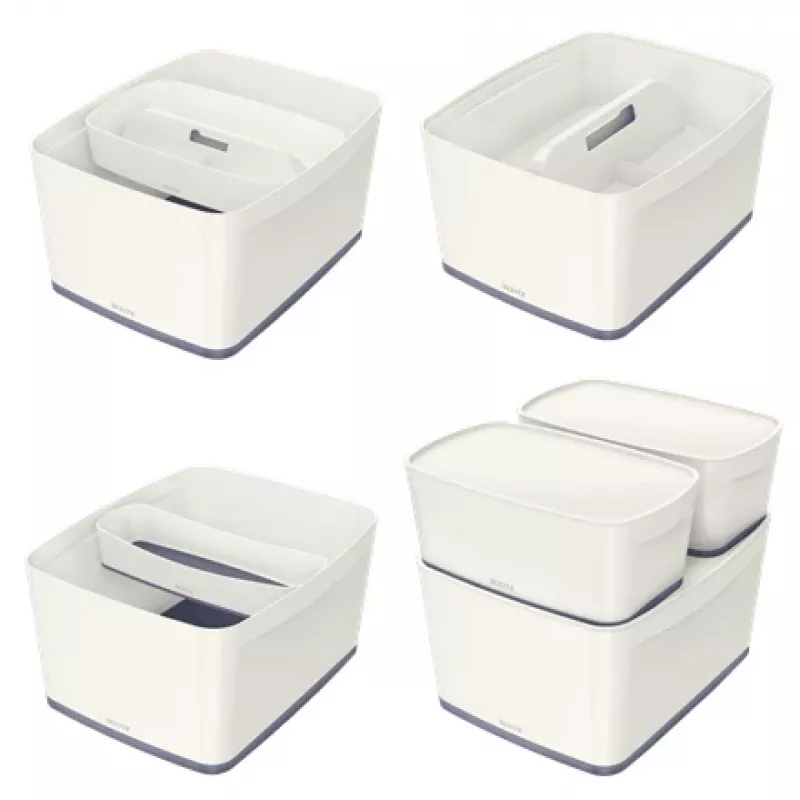 Esselte 5216-10-01 Storage box Rectangular Acrylonitrile butadiene styrene (ABS) Grey, White
