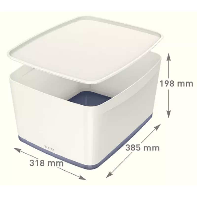 Esselte 5216-10-01 Storage box Rectangular Acrylonitrile butadiene styrene (ABS) Grey, White