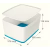 Esselte 5216-10-36 Storage box Rectangular Acrylonitrile butadiene styrene (ABS) Blue, White