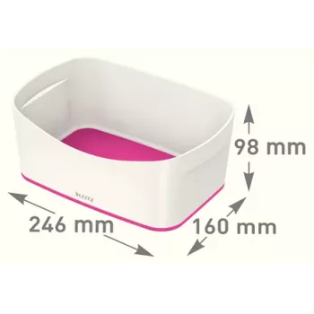 Esselte 5257-10-23 Storage tray Rectangular Acrylonitrile butadiene styrene (ABS) Pink, White