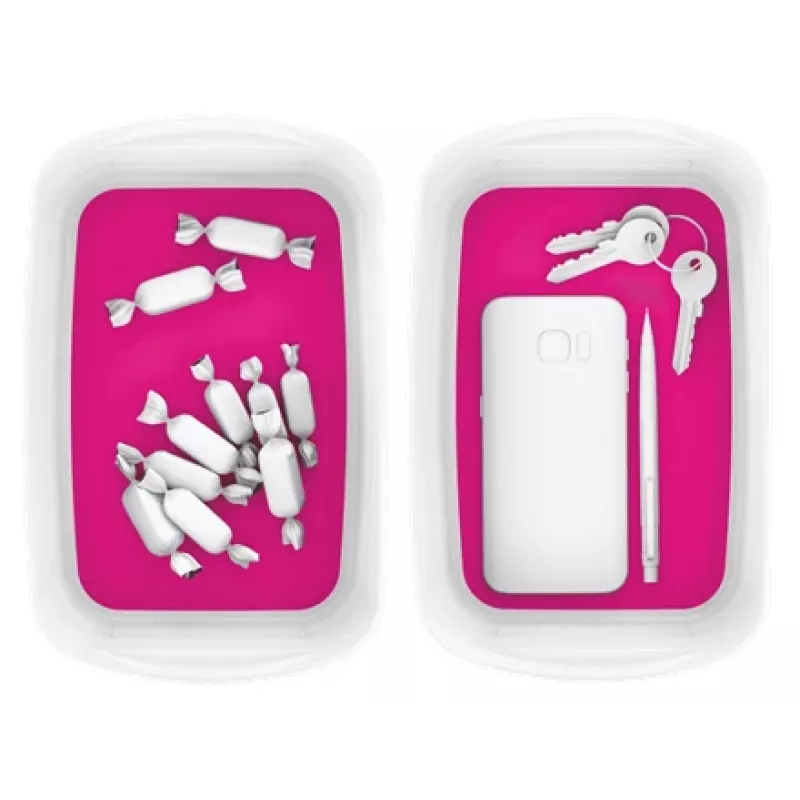 Esselte 5257-10-23 Storage tray Rectangular Acrylonitrile butadiene styrene (ABS) Pink, White