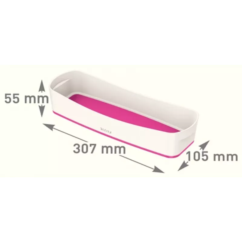 Esselte 5258-10-23 Storage tray Rectangular Acrylonitrile butadiene styrene (ABS) Pink, White
