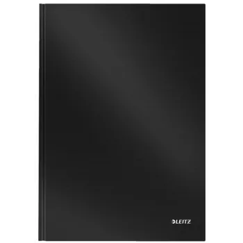 Leitz Notebook Solid Hardcover A4 Ruled 90 gram 80 sheets, Monochromatic, Black, A4, 80 sheets, Matt, 80 g/m²