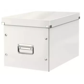Leitz Box Click & Store WOW Cube Large Storage Box, Storage box, White, Rectangular, Carton, Monochromatic, Indoor
