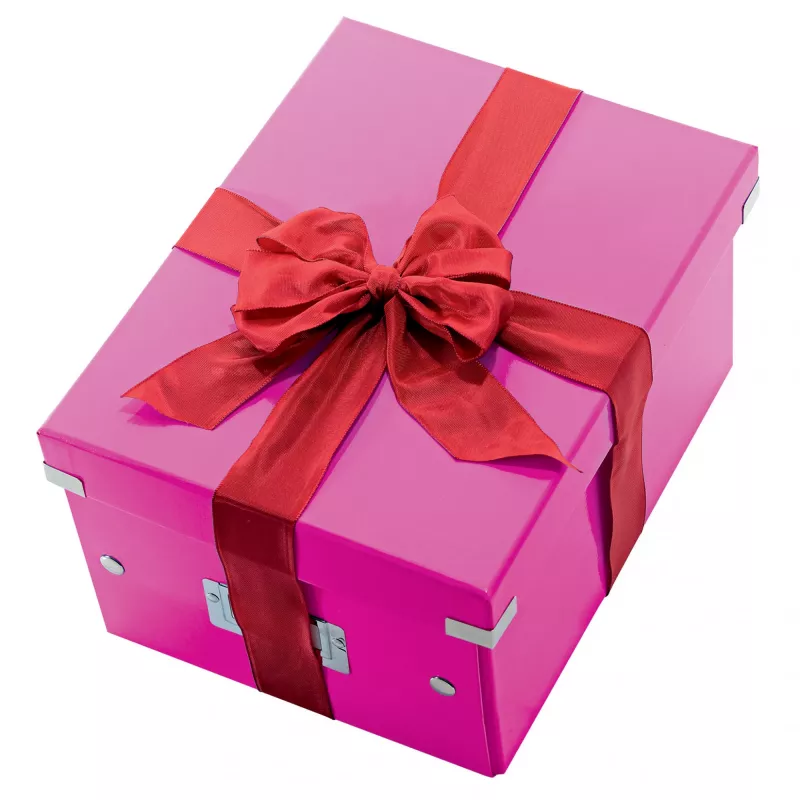 Leitz Box Click & Store WOW Cube Large Storage Box, Fuchsia, Carton, 320 mm, 360 mm, 310 mm