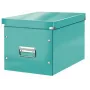 Leitz Box Click & Store WOW Cube Large Storage Box, Storage box, Turquoise, Rectangular, Carton, Monochromatic, Indoor